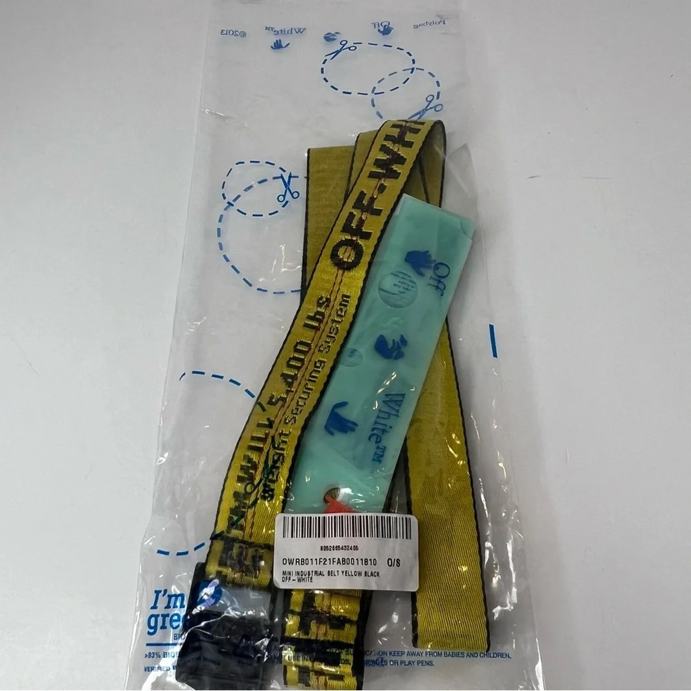 Off-White Men’s Mini Classic Yellow/ Black Industrial Logo Belt | NEW/NWT!!💛🖤‎